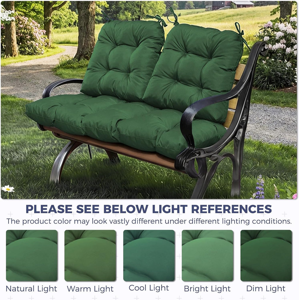 Wicker Chair Cushions of 3 Pieces, Waterproof Cushions Furniture, Tufted Wicker Outdoor Furniture Cushions, 1 Patio
