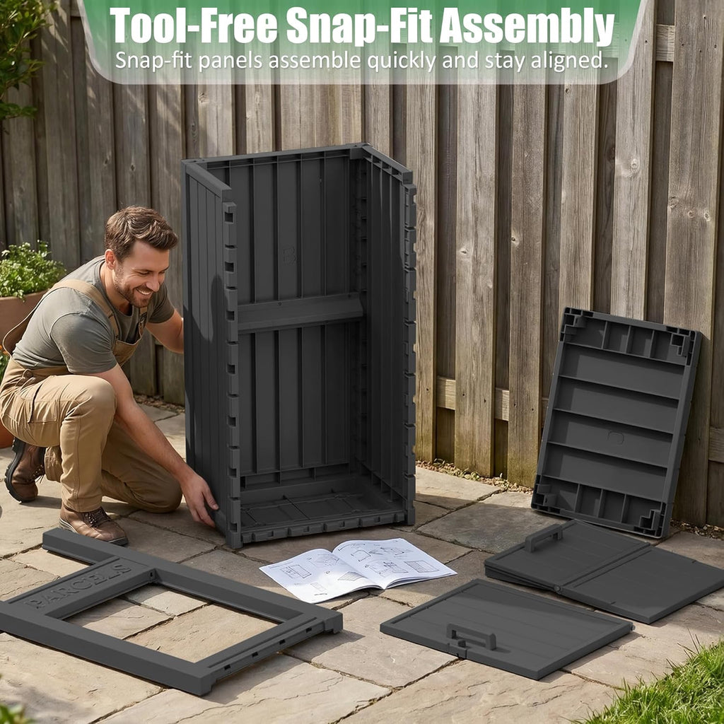 Anti-Theft Package Delivery Boxes Parcel Drop Outdoor Porch Large Lockable Mailbox Waterproof UV-Resistant Resin Secure
