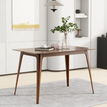 Mid-Century Modern Solid Wood Dining Table with Tapered Lesg for 4 People, 47.2inch, Kitchen or Living Room