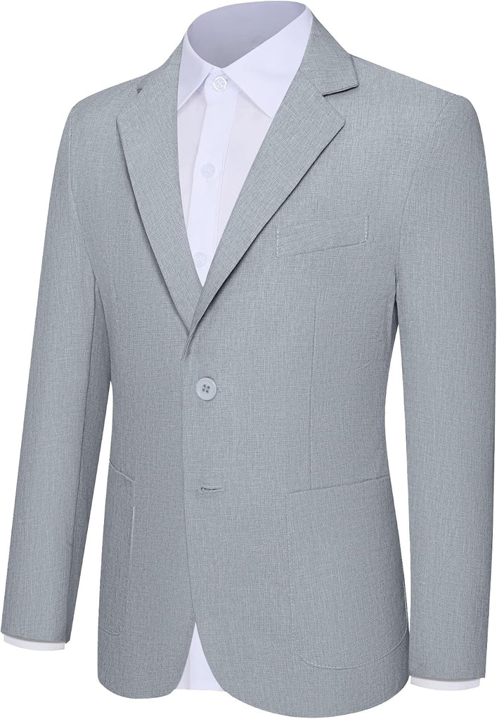 Boys Blazer Lightweight Sport Coat Formal Summer Casual Jacket 2 Buttons