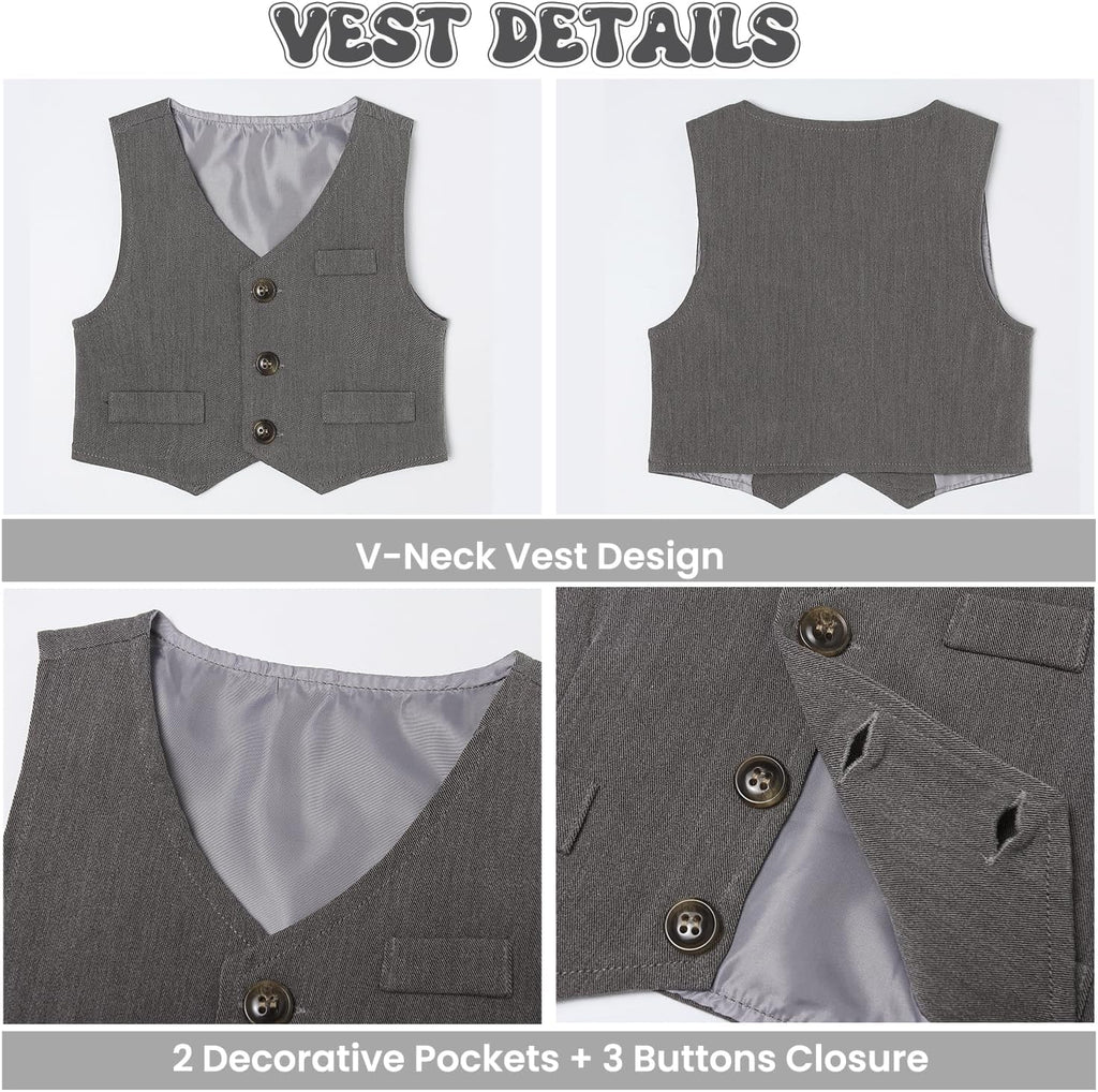 Baby Boy Suit Set Infant Tuxedo Boys Formal Outfit