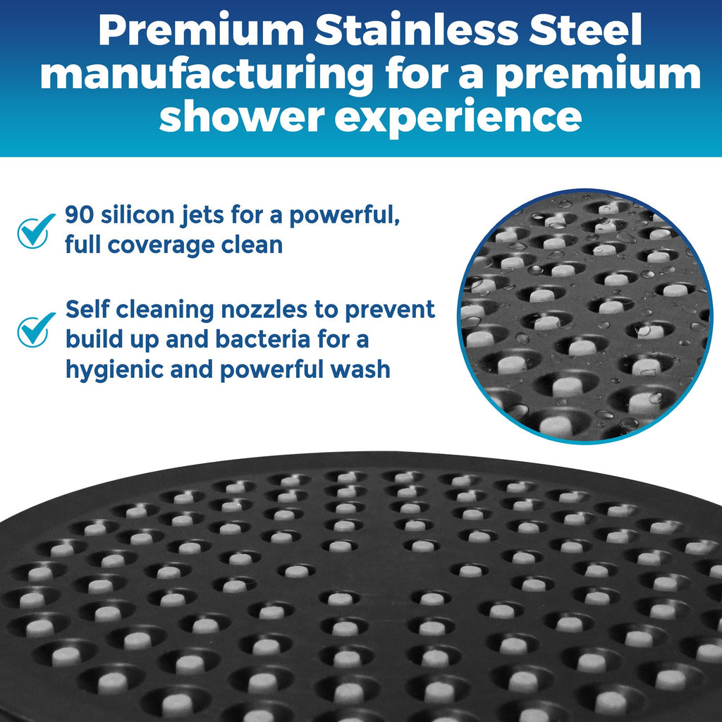 Shower Head - High Pressure 2.5 GPM - Matte Black