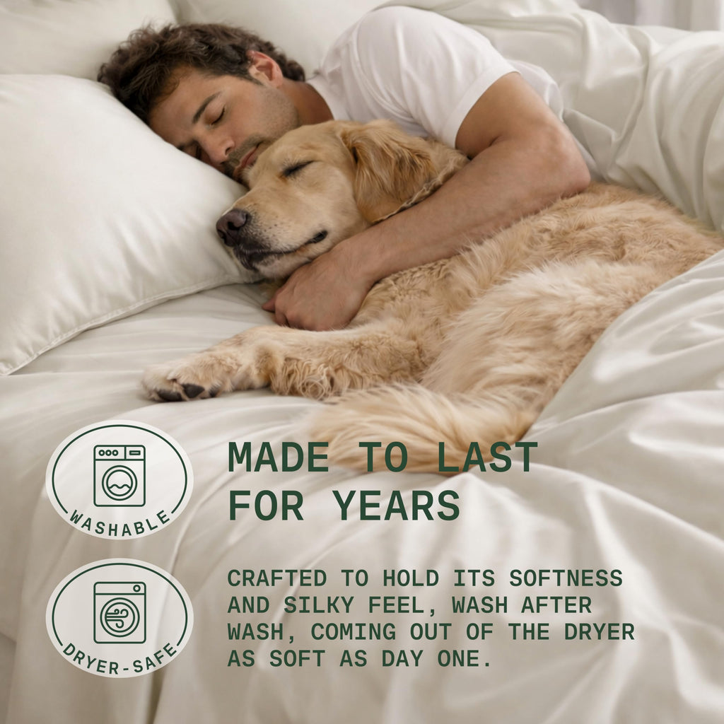 Sheets Set California King - Silky Soft & Cooling - Light Beige