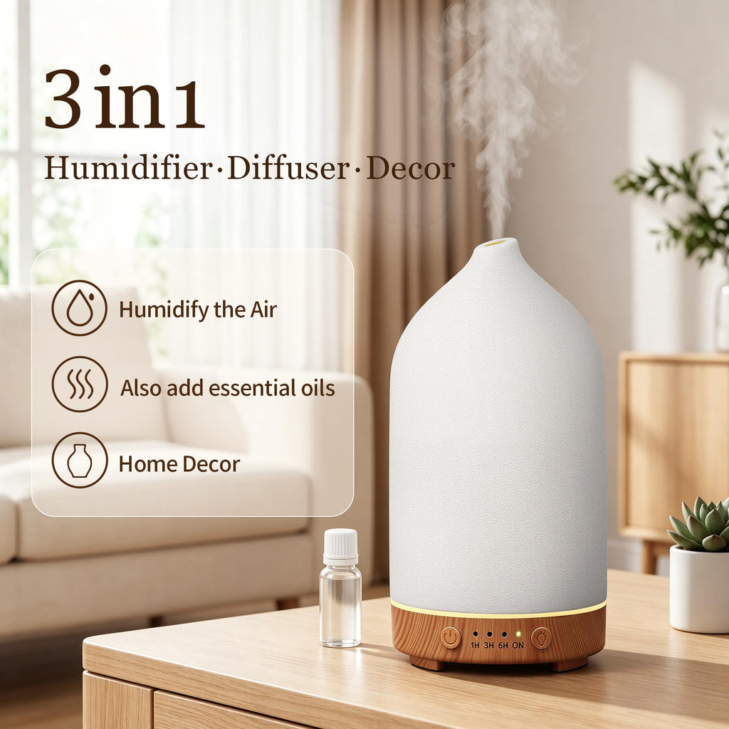 Ceramic Essential Oil Diffuser, Stone Diffuser