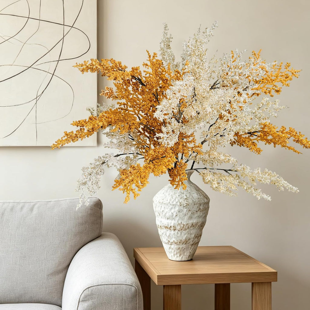 Fake Plants 30in Faux Branches for Vase Filler, Artificial Plants Fall Flowers with Long Stem Fall Decorations - Set of 4