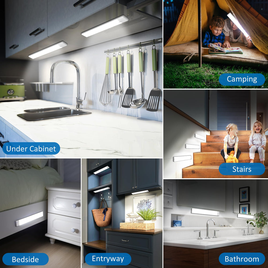 11.8 inch Motion Sensor Under Cabinet Light, 5-Pack, Cool White