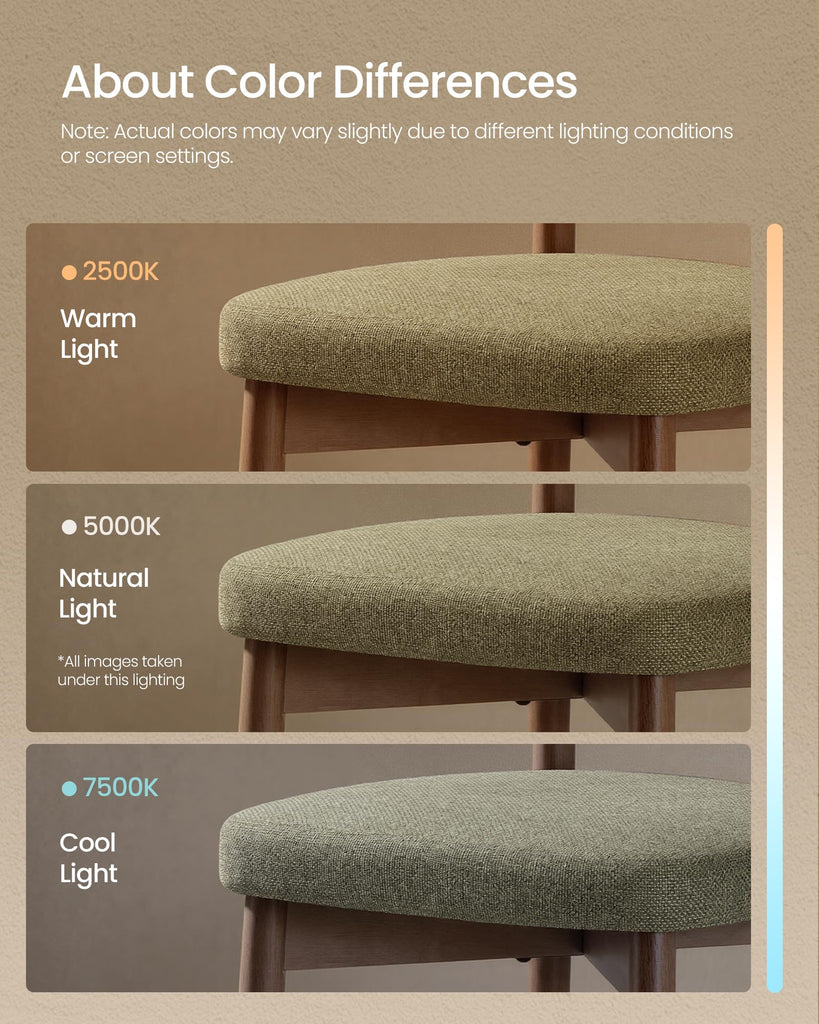 Wooden Set of 2, Upholstered Kitchen Chairs