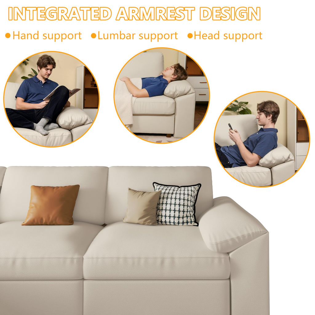 Sectional Couches, U Shaped Sofa, Beige