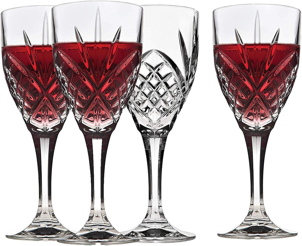 Dublin Wine Glasses, Stemmed Wine Glass Goblets, Stemmed Drinking Glasses, Glass Cups, Barware & Drinkware, 10oz Set