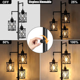 Dimmable Farmhouse Floor Lamp, Industrial Floor Lamp with 3 X 6W LED Bulbs, 3 Light Rustic Standing Tall Lamp, 68"