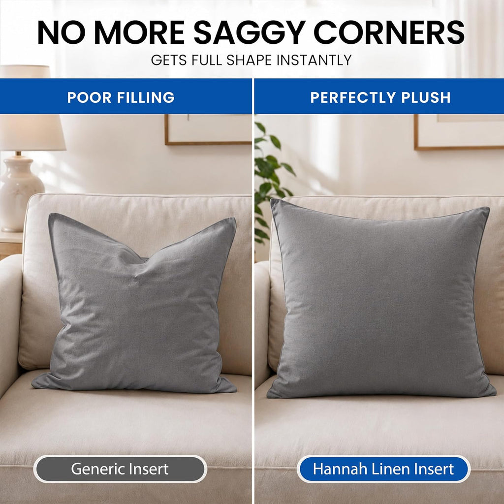 Throw Pillow Inserts 18 x18 4 Pack Square Pillow Forms - Set of 4