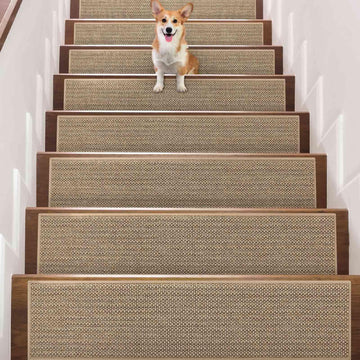 9" x36" Stair Treads Non Slip for Wooden Steps Indoor, 15 Pack, Beige