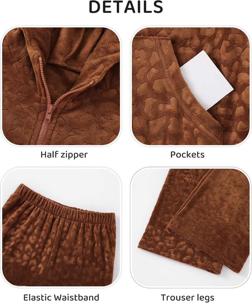 Velour Sweatsuit 2 Piece Hoodie and Sweatpants Outfit