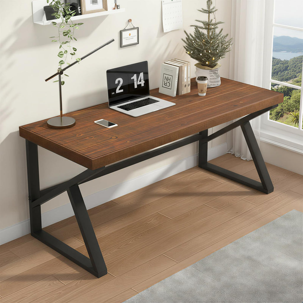 Solid Wood Computer Office Desk Small Writing Desks 47 Inch