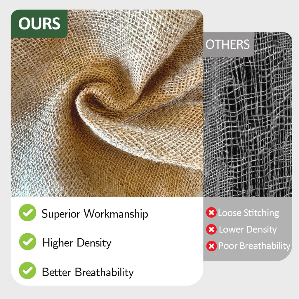 20" x 10 Feet Burlap Fabric Roll, Burlap Fabric by the Yard, Natural Jute Garden Fabric for DIY Crafts, Multipurpose