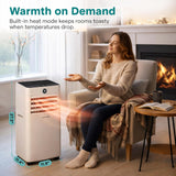 8,000 BTU Portable Air Conditioner and Heater, Small AC with Dehumidifier and Fan, Wifi Function