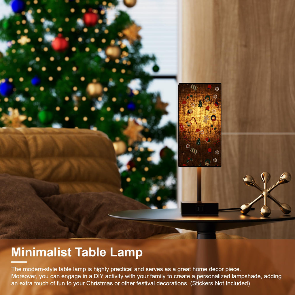 Touch Bedside Table Lamp, 14-Inch, Black, Set of 2