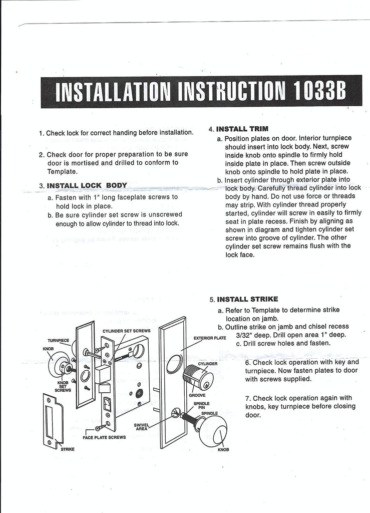 Mortise Lock Entry Lockset Deadbolt for Residential Commercial Backset 2-1/2" (Right Hand)