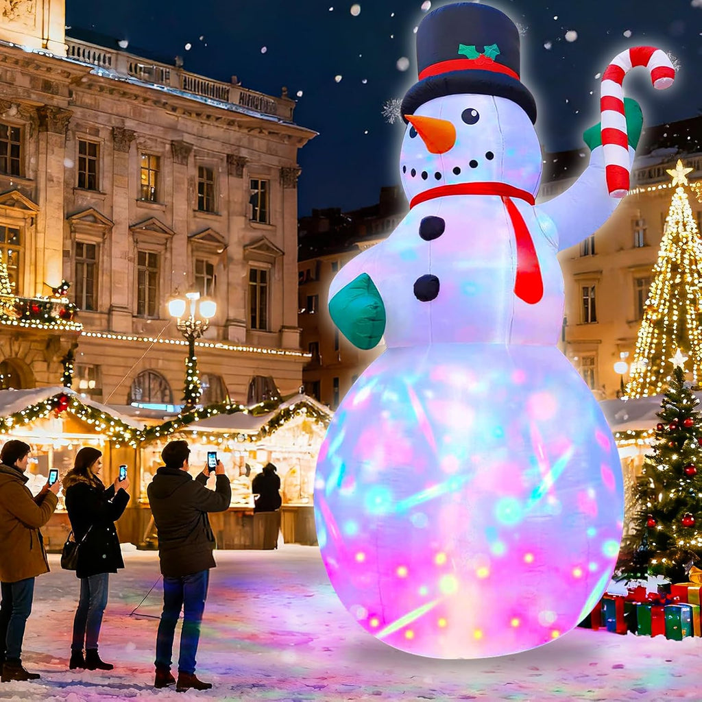 12 Ft by 6 Ft Giant Christmas Inflatables Snowman Outdoor Decorations