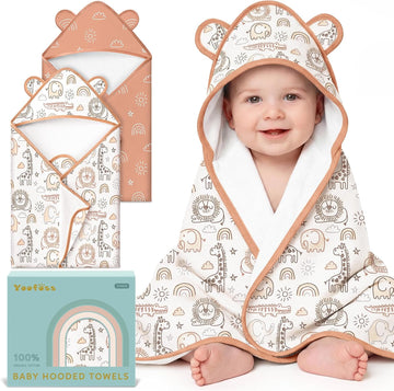 Hooded Baby Towels for Newborn 100% Organic Cotton Baby Bath Towel with Hood for Babies, Infant, Toddler and Kids