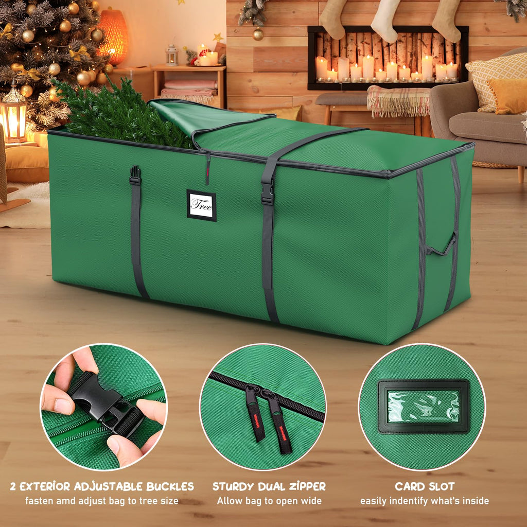 Christmas Tree Storage Bag, Large Artificial Christmas Tree, 9 Ft Anti-Tear Heavy-Duty 600D Oxford Cloth Christmas