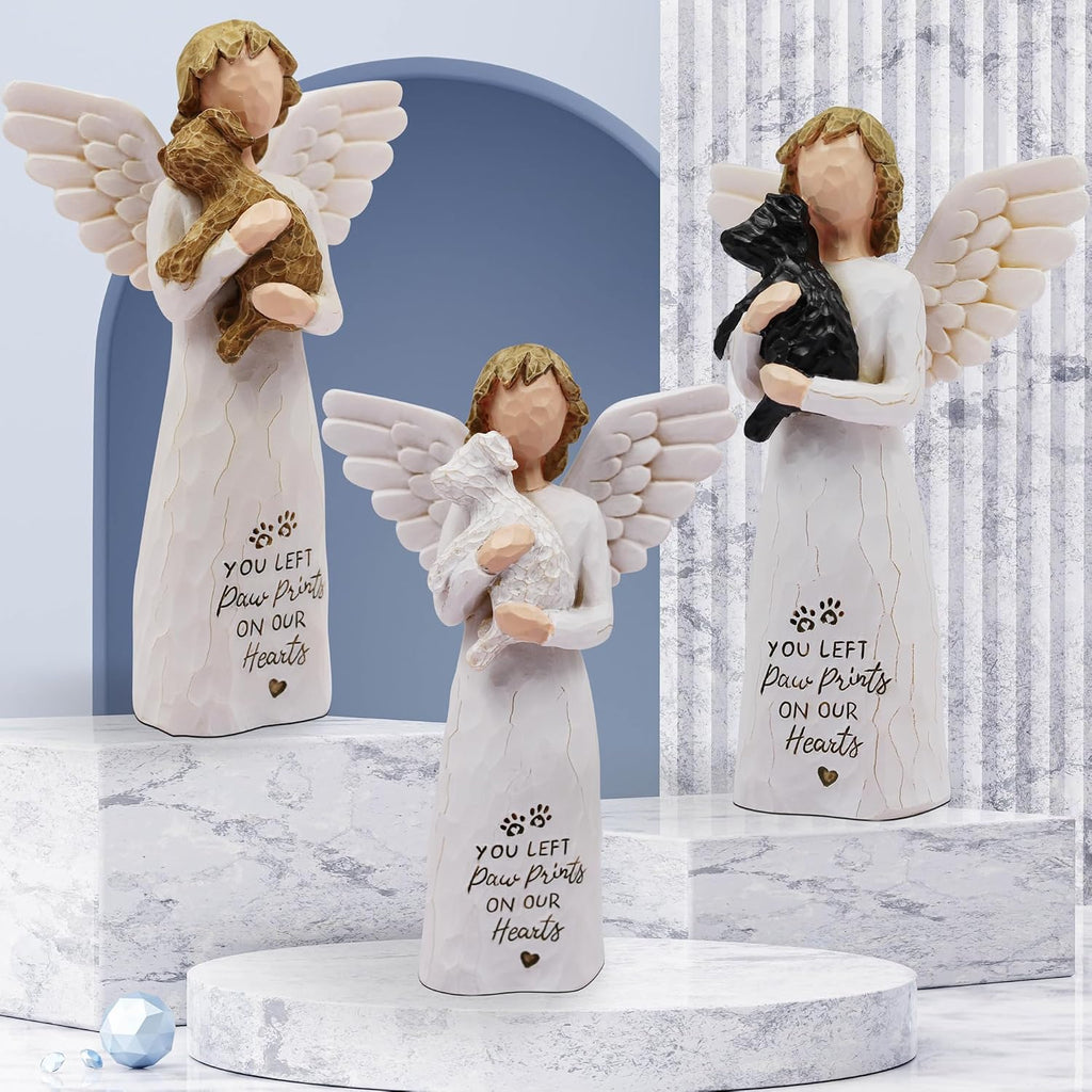Dog Memorial Gifts for Loss of Dog Sympathy Gift Figurines White