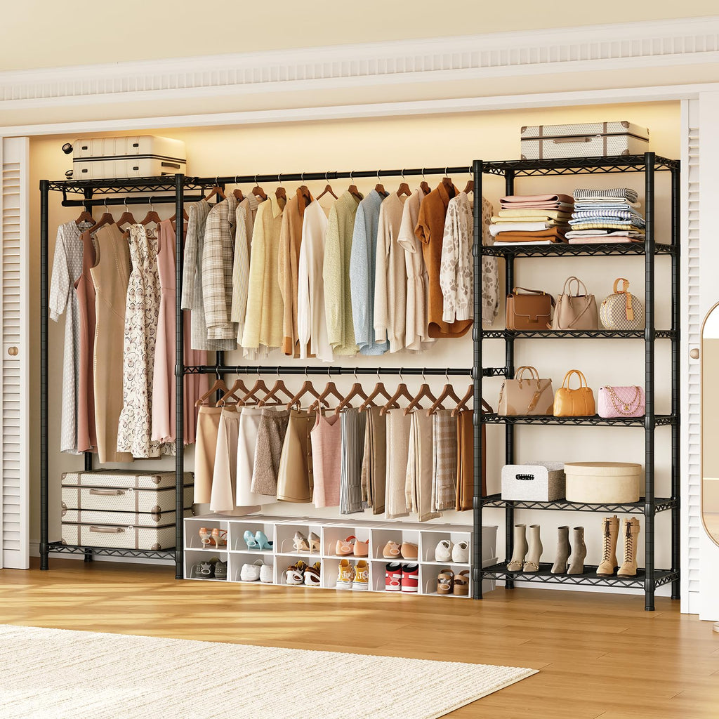 E3 Expandable Freestanding Closet Organizer System, Portable Closet