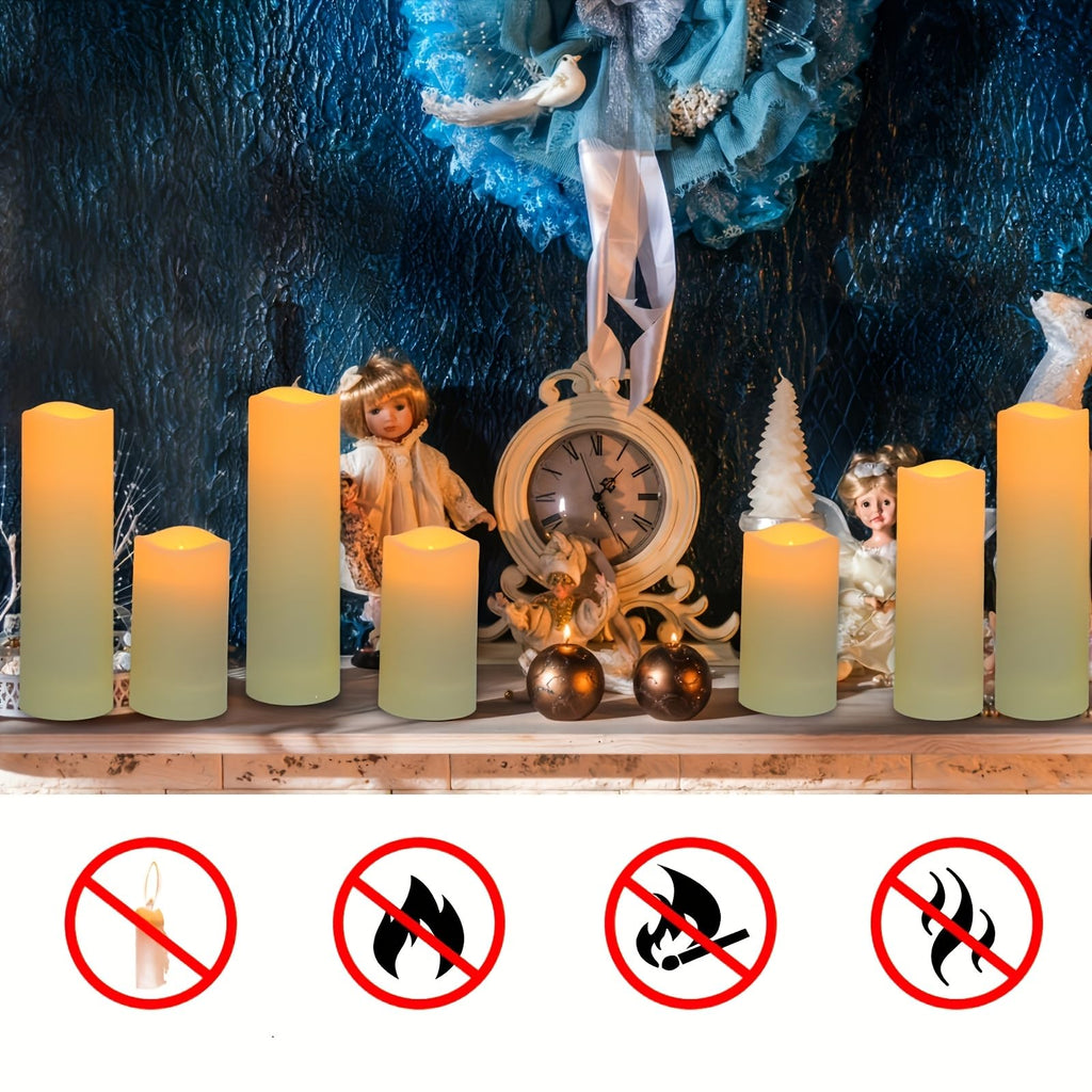 48 Pack Flameless Candles with Remote & 24H Timer - Waterproof Battery Operated Decorative Candles, 3 Sizes(4" 5" 6"