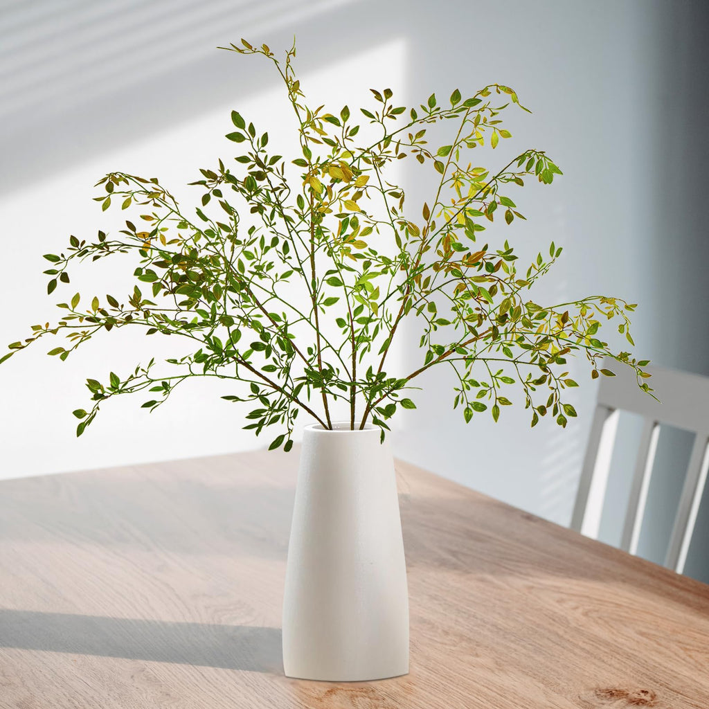 Artificial Greenery Stems, 43.3" Nandina Branches Tall Faux Plant Stems for Vase, Greenery Decor Stems Leaves Bunches