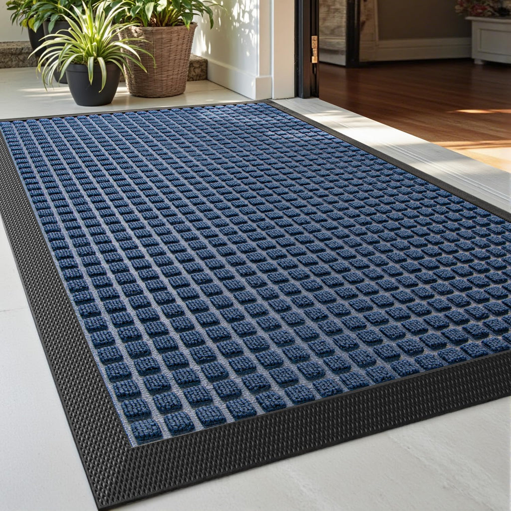 Front Door Mat Outside Entrance 24x36 Rubber Entry Doormat Squares