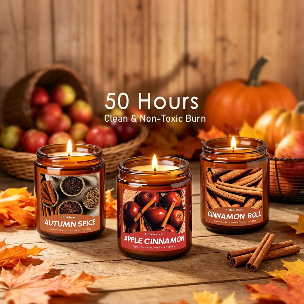 Fall Scented Candles - Soy Wax Candle, 42 oz - Set of 42
