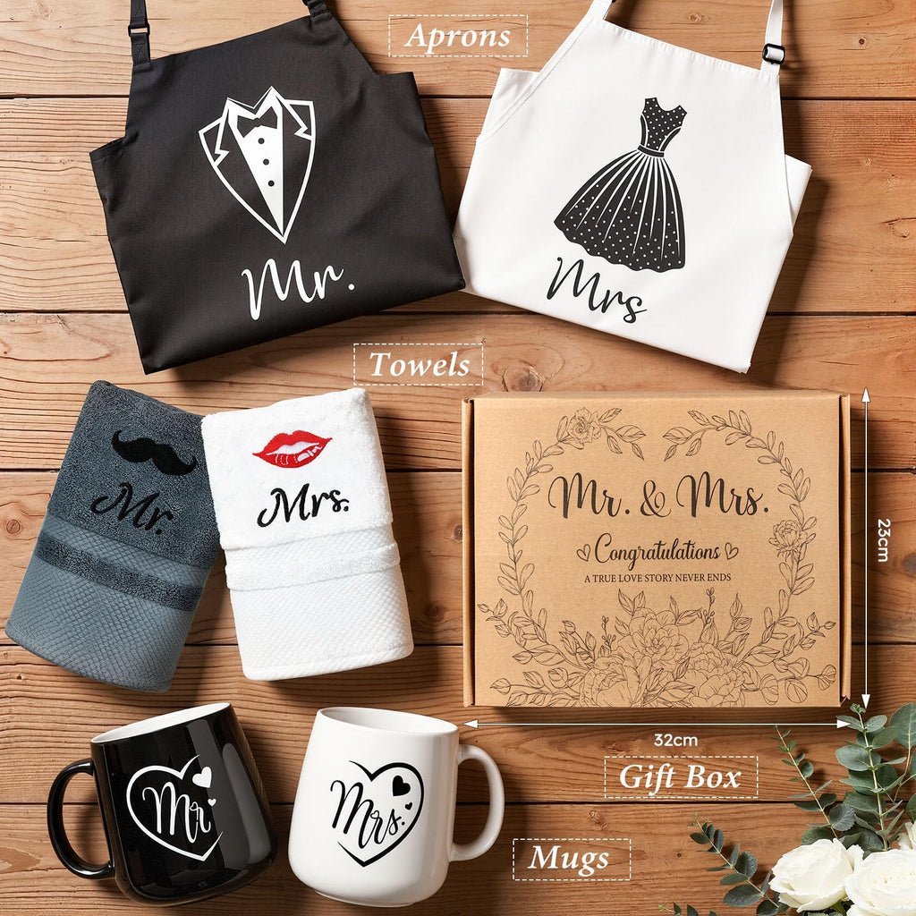 Wedding Gifts for Couples, Bridal Shower Gift for Bride To Be, Engagement Gifts for Newlyweds, His and Hers Mr and