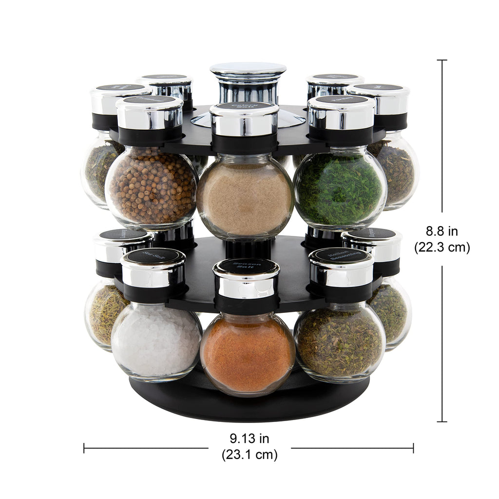 Ellington 16-Jar Revolving Spice Rack Prefilled