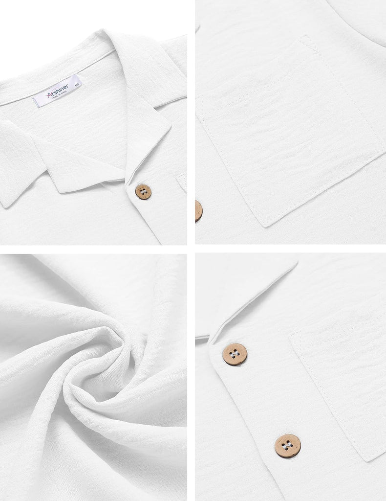 Boys Short Sleeve Button Down Shirt Texture Summer Beach Shirts