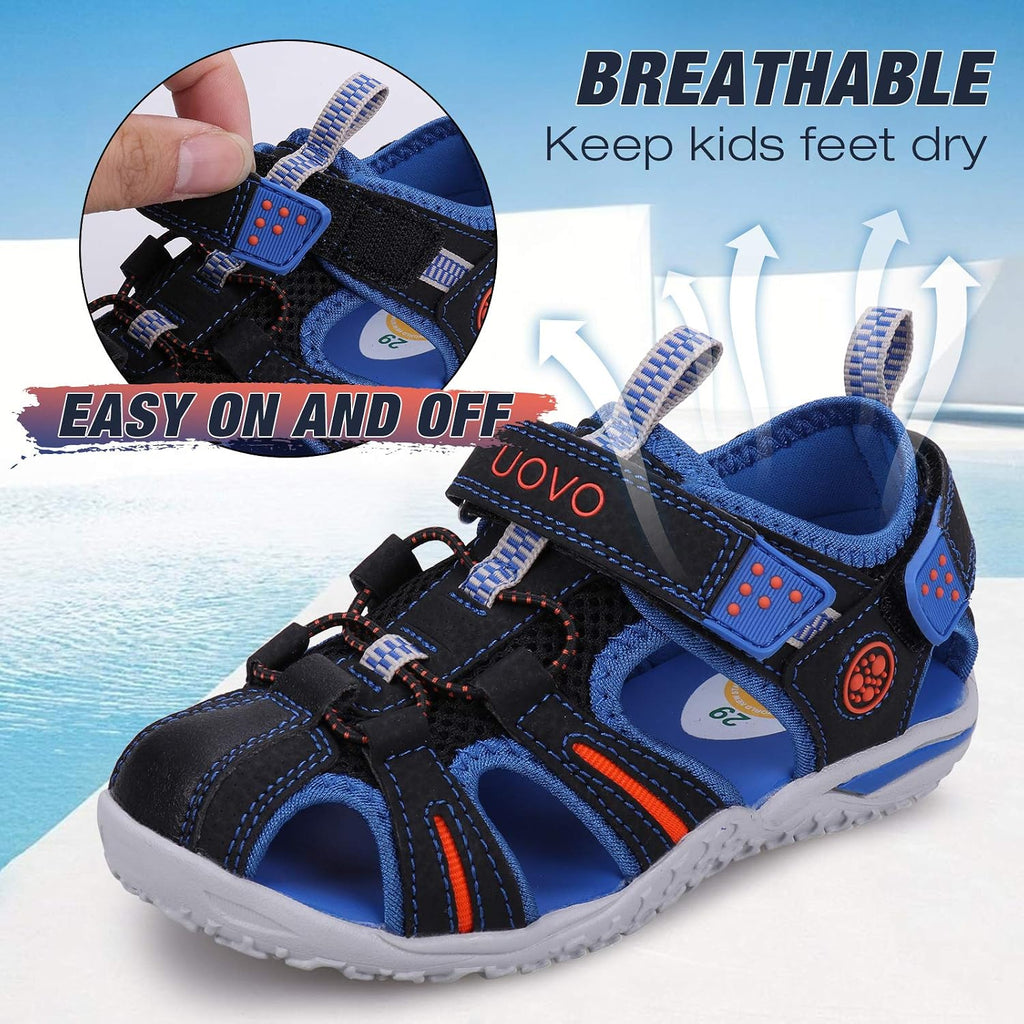 Boys Girls Sandals Summer Shoes Closed Toe Lightweight Outdoor Athletic Sports (Toddler/Little Kid/Big Kid)