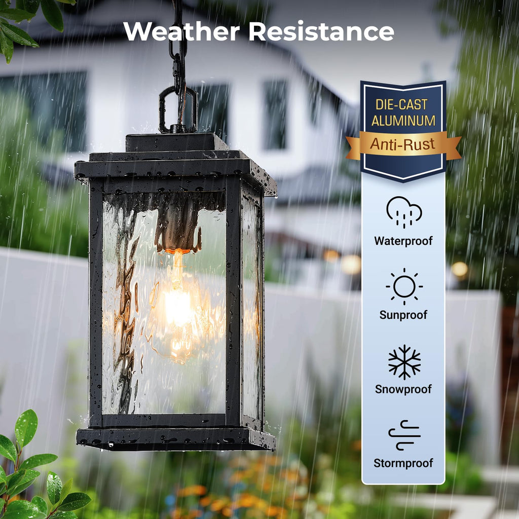 Large Anti-Rust Outdoor Chandelier with Adjustable Wire, Waterproof