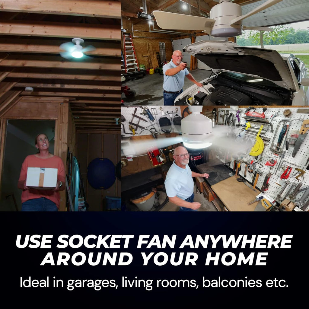 Socket Breeze Light 5-Speed Deluxe LED Ceiling Fans with Lights and Remote Control For Bedroom, Kitchen, Living Room,1000 Lumens / 5000 Kelvins A101-B0CQMXBDQS
