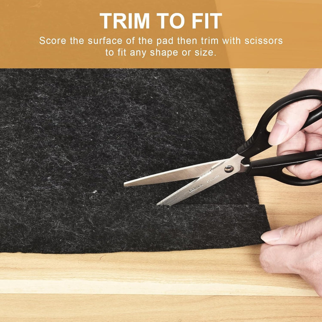 1/4" Thick Felt and Natural Rubber Backing Rug Pad - Non Slip Carpet Gripper for 5 x 7 Ft Area Rugs - Protective