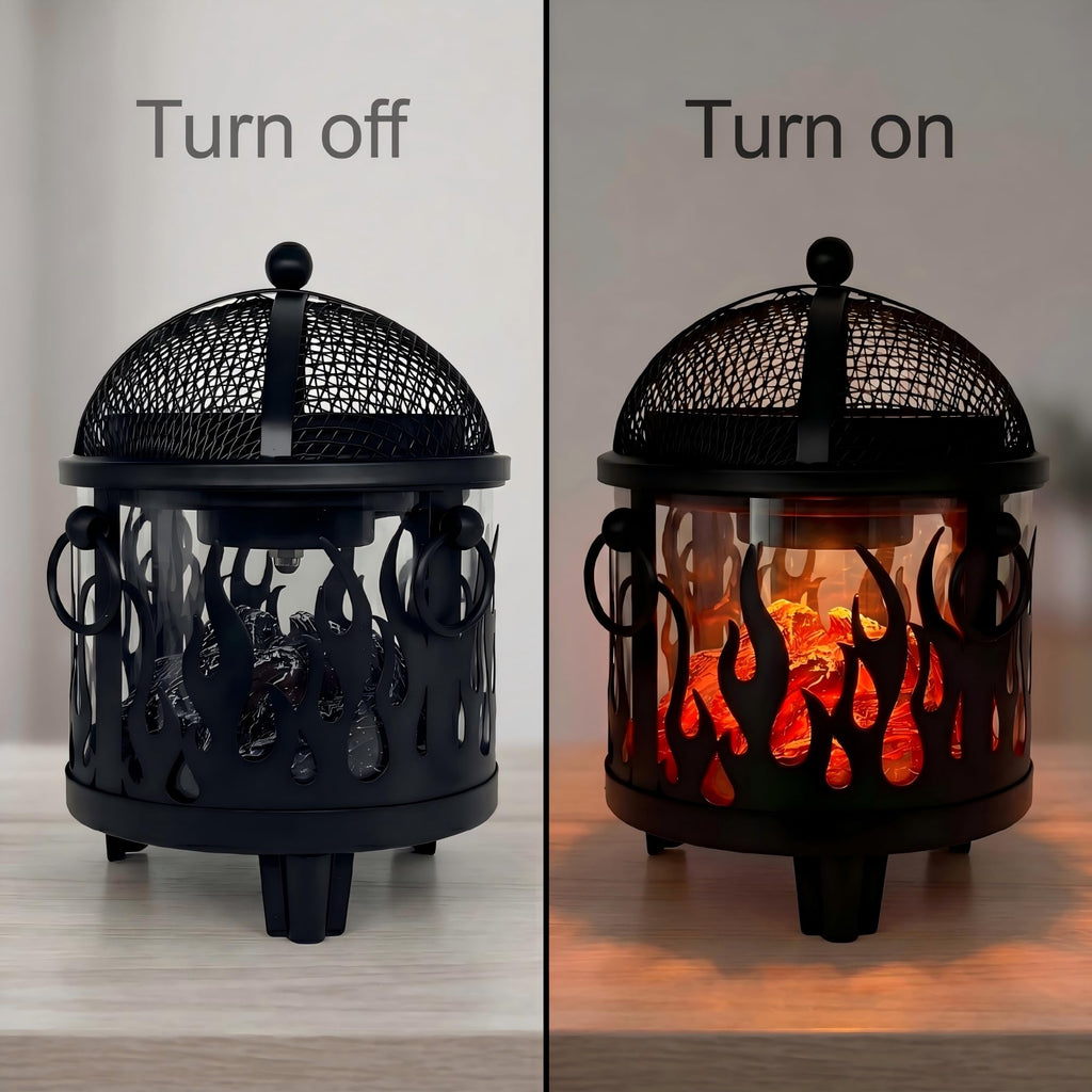 Fire Pit Wax Melt Warmer, 4-in-1 Wax Warmer for Scented Wax