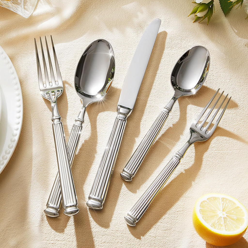 60-Piece Silverware Set, 18/10 Stainless Steel Flatware Set
