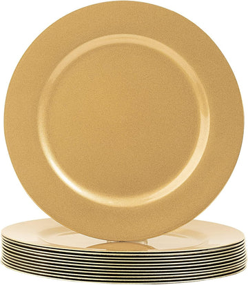 Gold Charger Plates, 13" Plate Chargers for Dinner Plates - Set of 12
