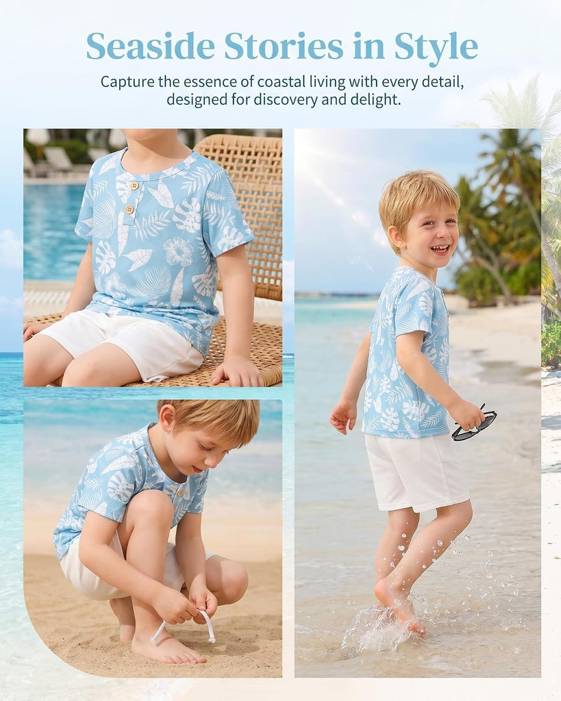 Toddler Boy Clothes Short Sleeve T-Shirt + Shorts Set 2PCS Outfit