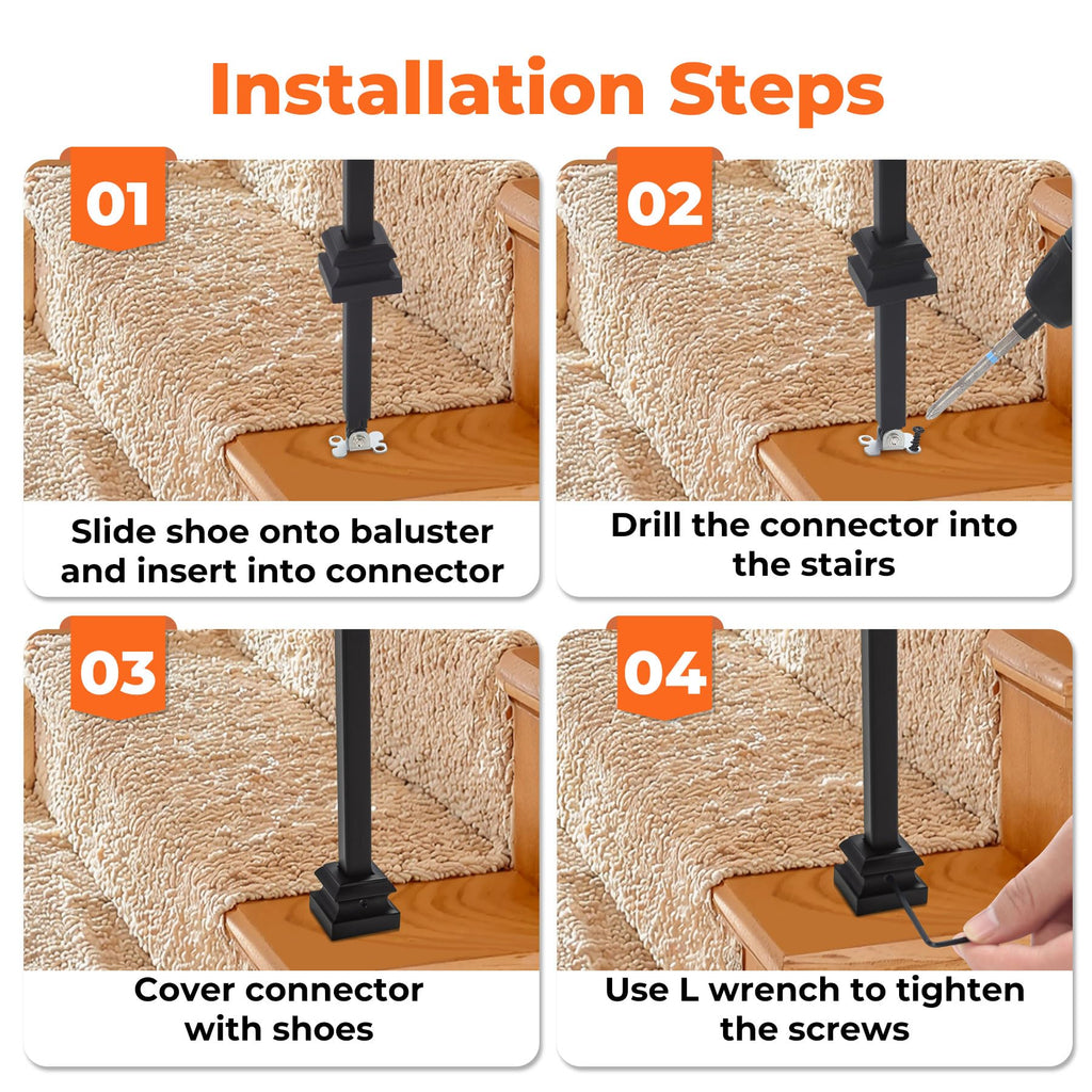 50-Pack Baluster Connectors for 1/2'' Square Balusters