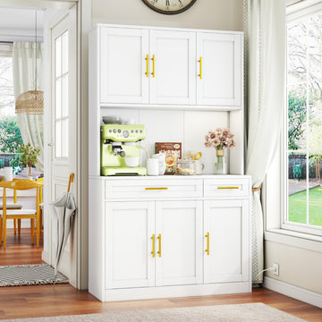 71" Metal Kitchen Pantry Cabinet, Buffet Sideboard with Drawers