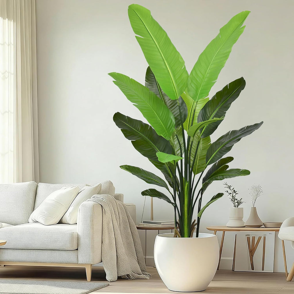 Bird of Paradise Tree 6FT - Tall Faux Plants Indoor with Realistic Trunks & Lifelike Leaves Living Room Office Indoor
