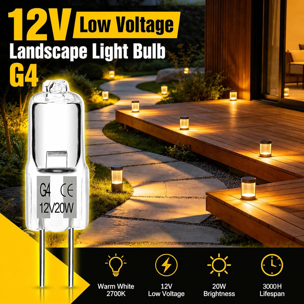 JC Halogen Bulb 12V 20W G4 Bulb T3 Bi-Pin Bulb