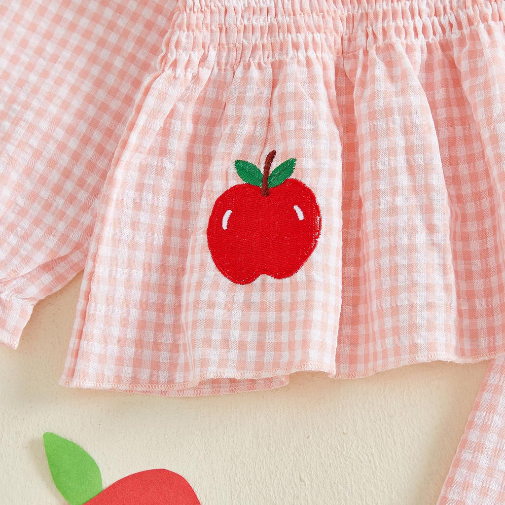 Toddler Girl Fall Clothes Strawberry Long Sleeve Top Pants Set