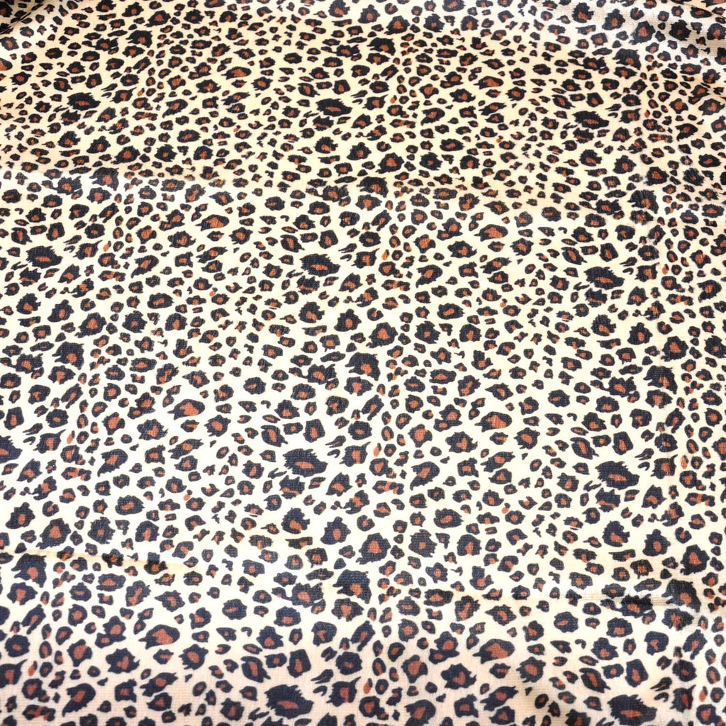 Leopard Print 59" Wide Velboa Short Fur Pile Upholstery Drapery Polyester 1 Yd