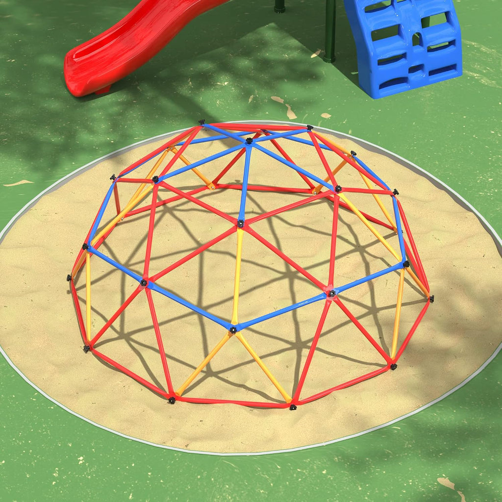 7ft Climbing Dome, Outdoor Geometric Dome Climber for Kids Ages 3-8, Toddler Jungle Gym, Metal, Anti-Rust, Playground