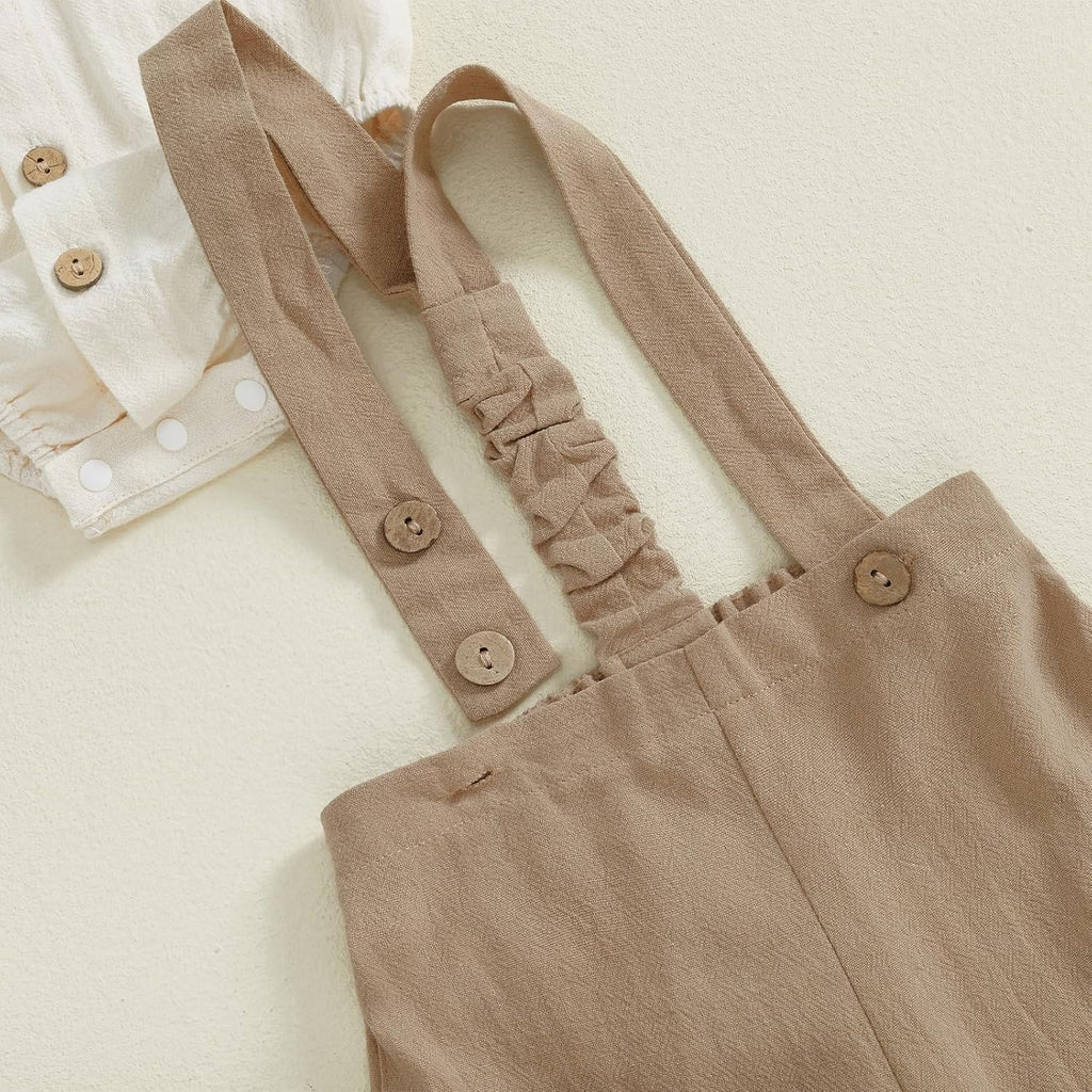 Baby Boy Gentleman Wedding Outfit Dress Romper Suspender Pants